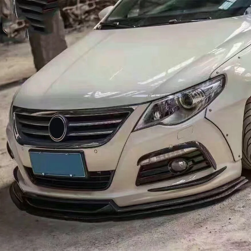 Сплиттер для переднего бампера из углеродного волокна плавник губ VW Passat CC диффузные сплиттеры 2009-2012