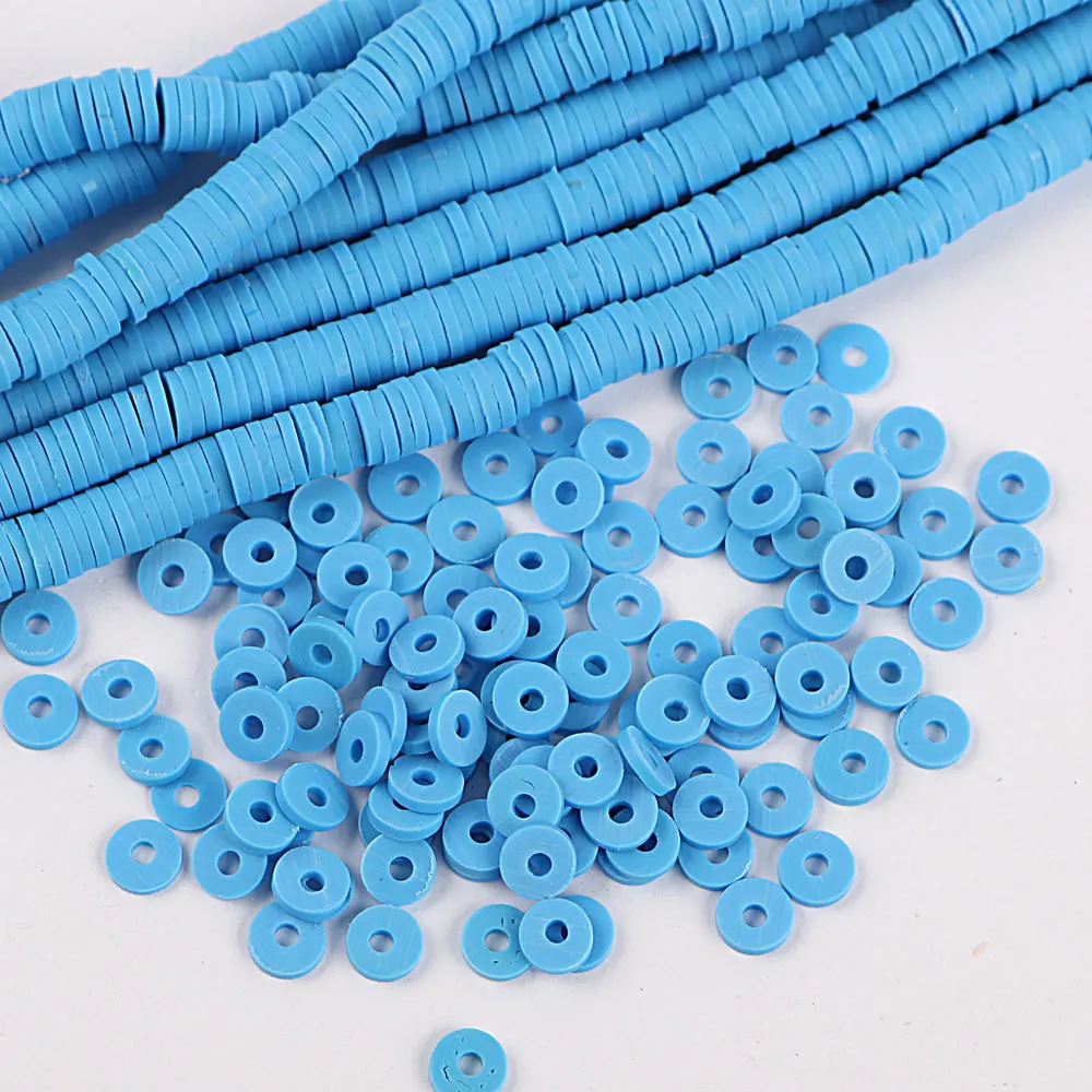 Ready To Ship 8mm Colorful Round Shape Soft Clay Beads Polymer Clay Disc Spacer Beads