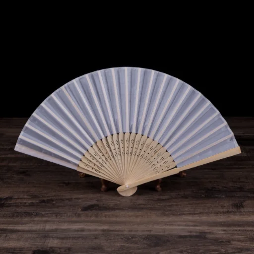 Hot sale custom logo foldable fabric bamboo hand fan