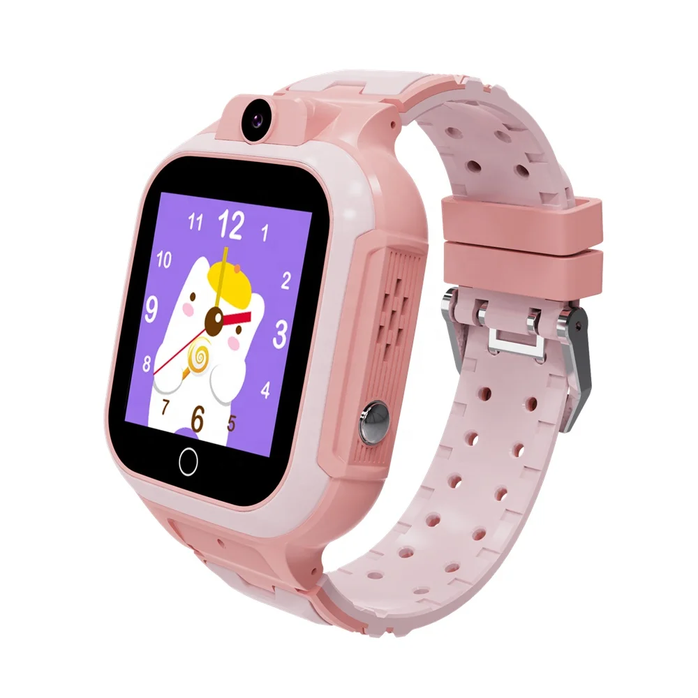 4G children phone watch video call gps positioning sos watch IP67 waterproof kid smart watch gift big battery 400mah sim card