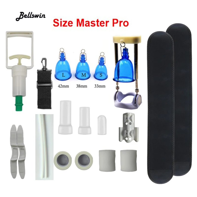 Best Penis Enlargement Extender Size Master Pro Penis Master Pump Enlarger Stretcher Male Enhancement Tension Sex Toy
