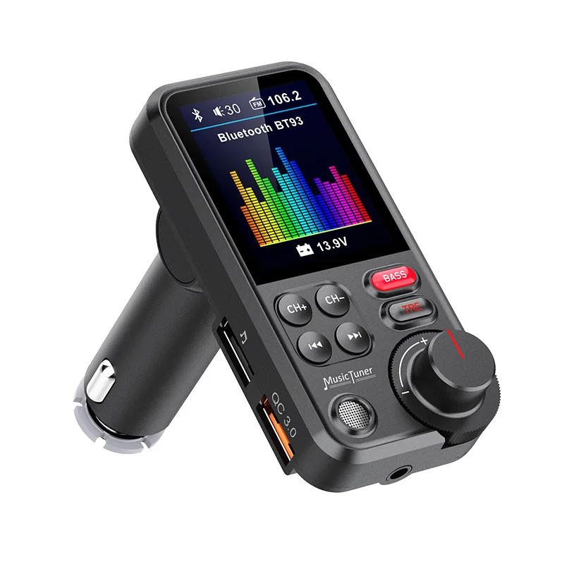 New design and new function products Amazon Best Sellers Big Colorful TFT Display car mp3 player car charger blue tooth car kit