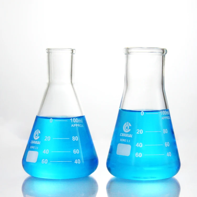 Стеклянная коническая колба boro 3,3, стекло 50 мл-2000 мл CORDIAL BRAND