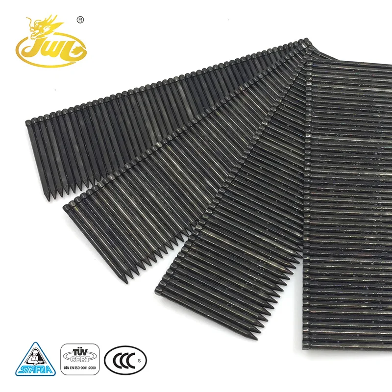 JWL OEM серебристо-черные оцинкованные промышленные гвозди серии 14GA hf