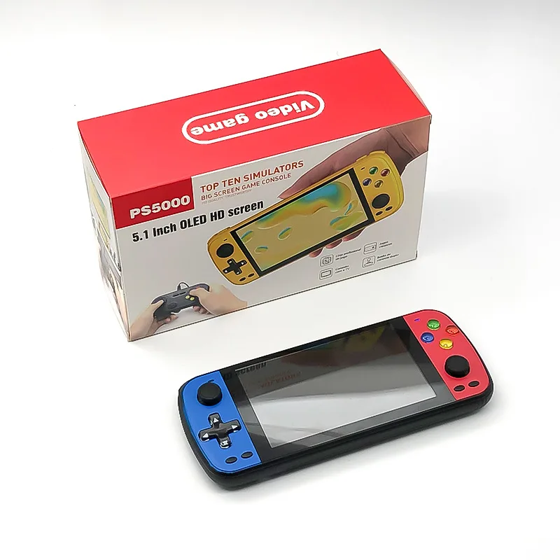 Portable PS5000 Classic Handheld Game Console 5.1 Inch 32GB memory Built-in more than 4500 different games Game Players for Kids