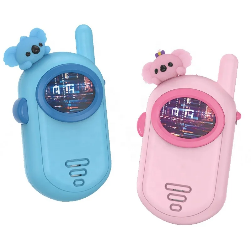 Children   Toy Walkie Talkie 100m Koala Animal Shape Interphone Display Portable   Transceiver Intercom Pink Blue
