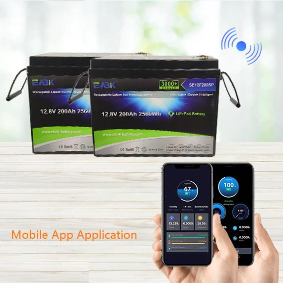 Warranty 3 Years Cycle Life 3000 Times Lifepo4 12v 200ah Battery For Home Appliances