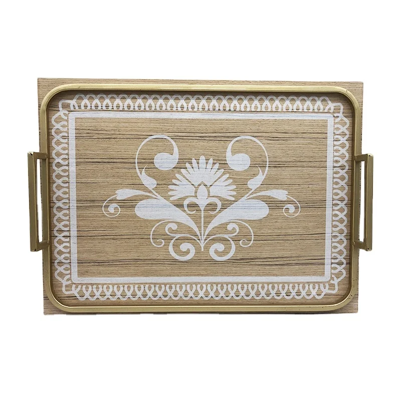 ZY20A-1039 Wholesale handmade customized melamine outdoor serving tray rectangular