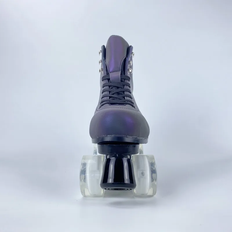 Factory Haute couture OEM ODM Reflective 3m material roller skates 4 wheel, Amazon hot sale quad skates women flashing roller