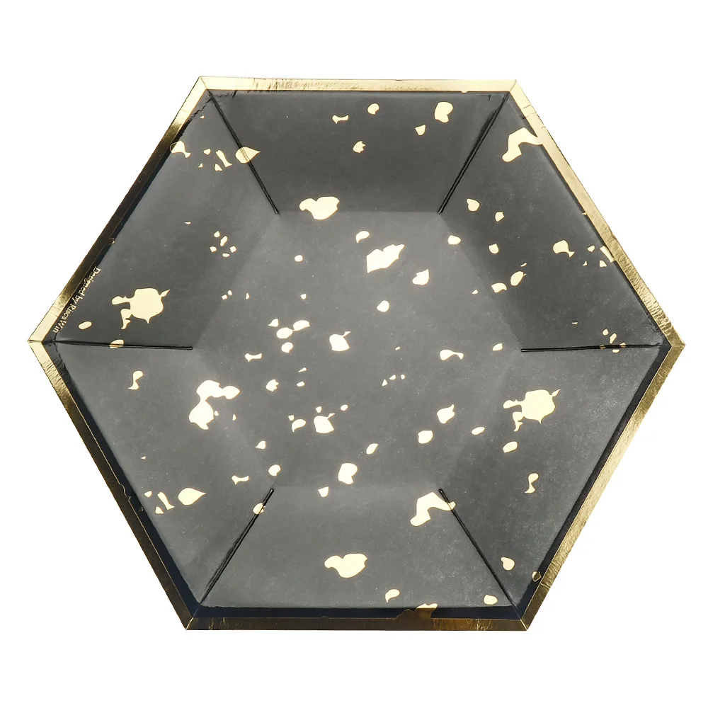 disposable paper plates custom party plate round dessert plate dish for sale