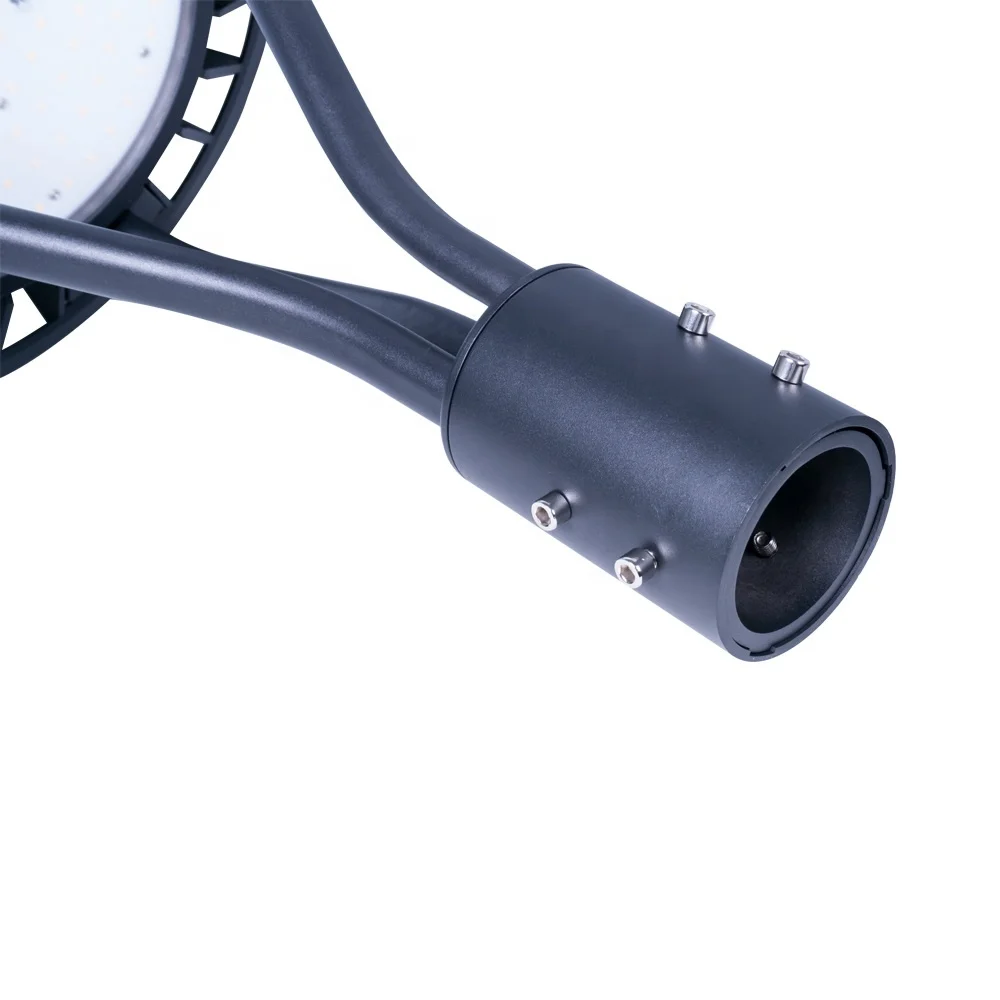 three arms dimmable garden pole light luminaire fixture led round area lighting