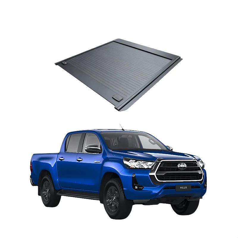 For Toyota Hilux Tremor pickup truck retractable aluminum roll up trunk tonneau cover