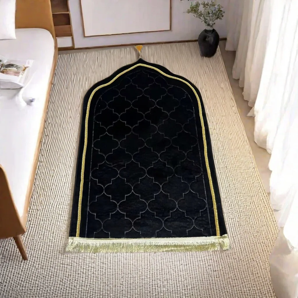 Soft 100% Polyester Prayer Rug Pakistan New Design High Quality Print Muslim Prayer Mat