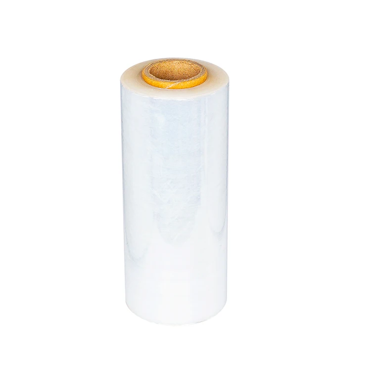 China Hand Use Stretch Film Clear LLDPE Long Stretch Film Roll for Pallet Wrap