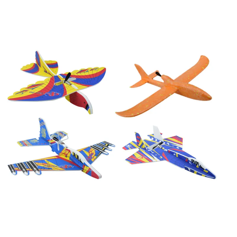 QY Wholesale Big Glider Air Plane Toy Manual Throwing FoamPlane for Children Fun Summer Outdoor Sports Toys Fly Foam Airplane