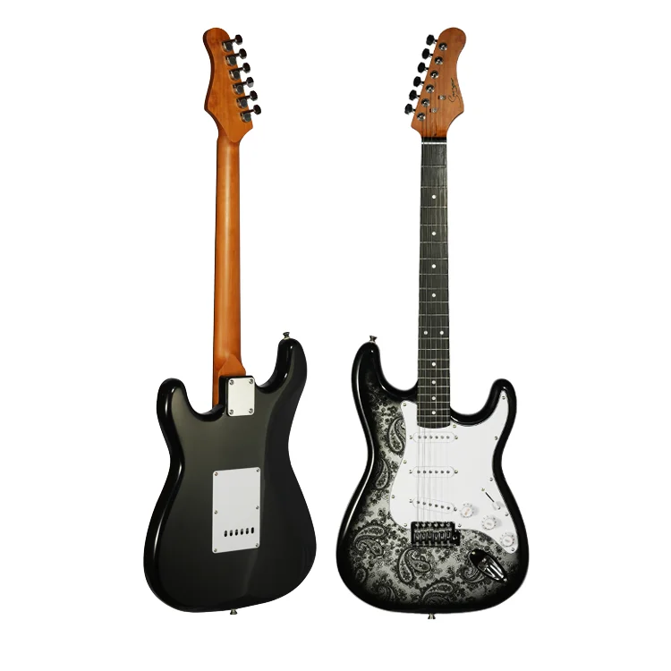 Made in China e-shop wholesale price Custom Carved panel 6 steel strings beginner st electric guitar electric acoustic