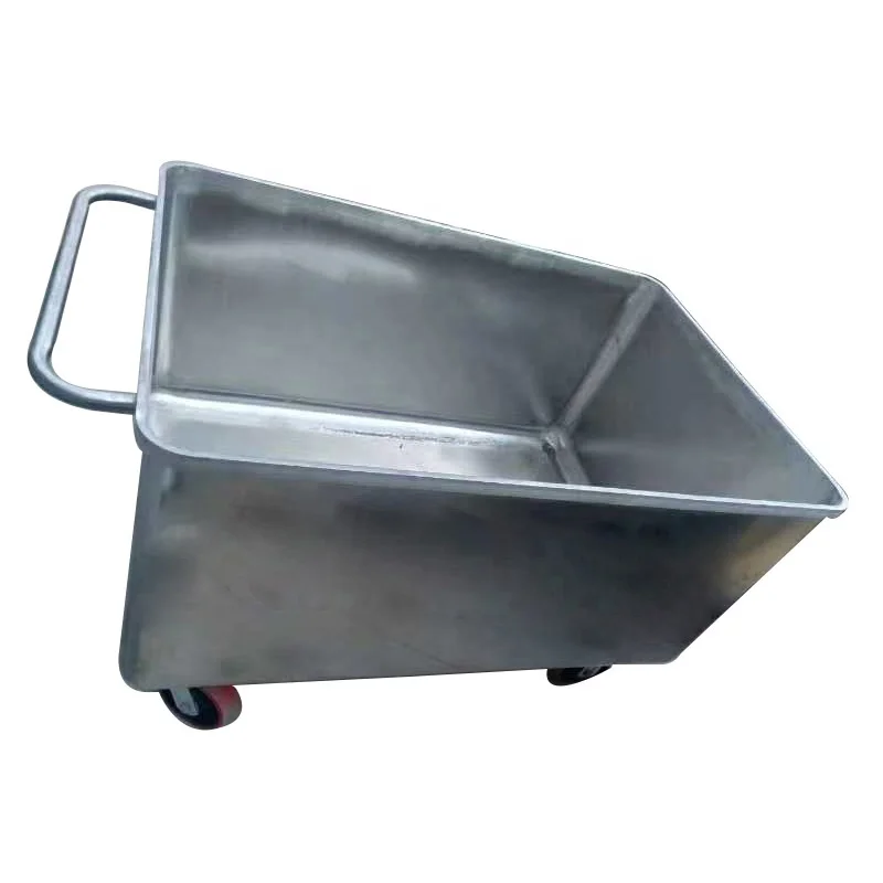 Meat Trolley /buggy/euro Bin/cart Stainless Steel Well Designed 200 L Cart Meat Processing Machinery Food Industry Equipment