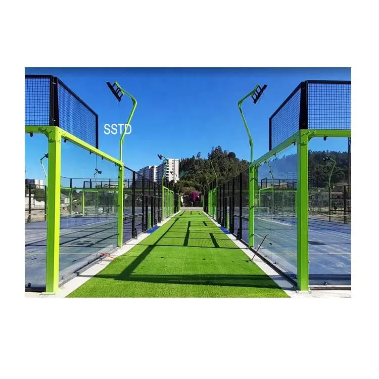 Оптовая продажа от производителя закрытый открытый корт стеклянный Padel-корт весло панорамный Padel теннисный