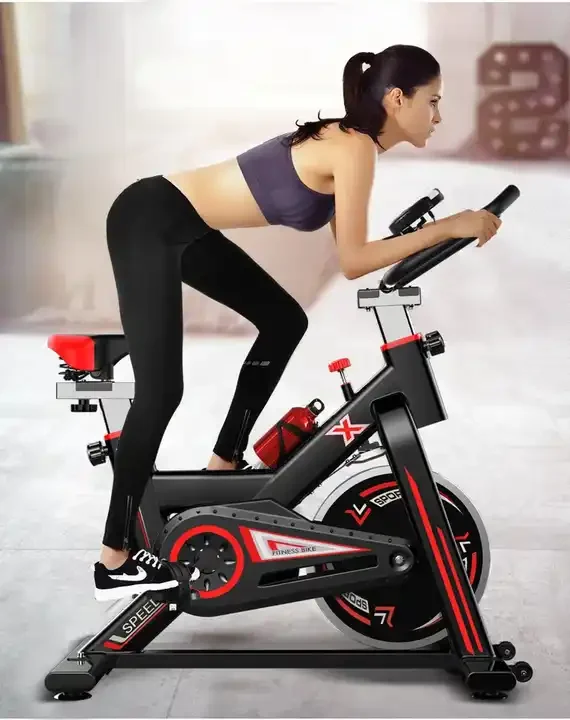 Exercise Bike high quality anti-slip with Connectivity, LCD, Heart Rate Handle, Ideal for Home Gym Workout