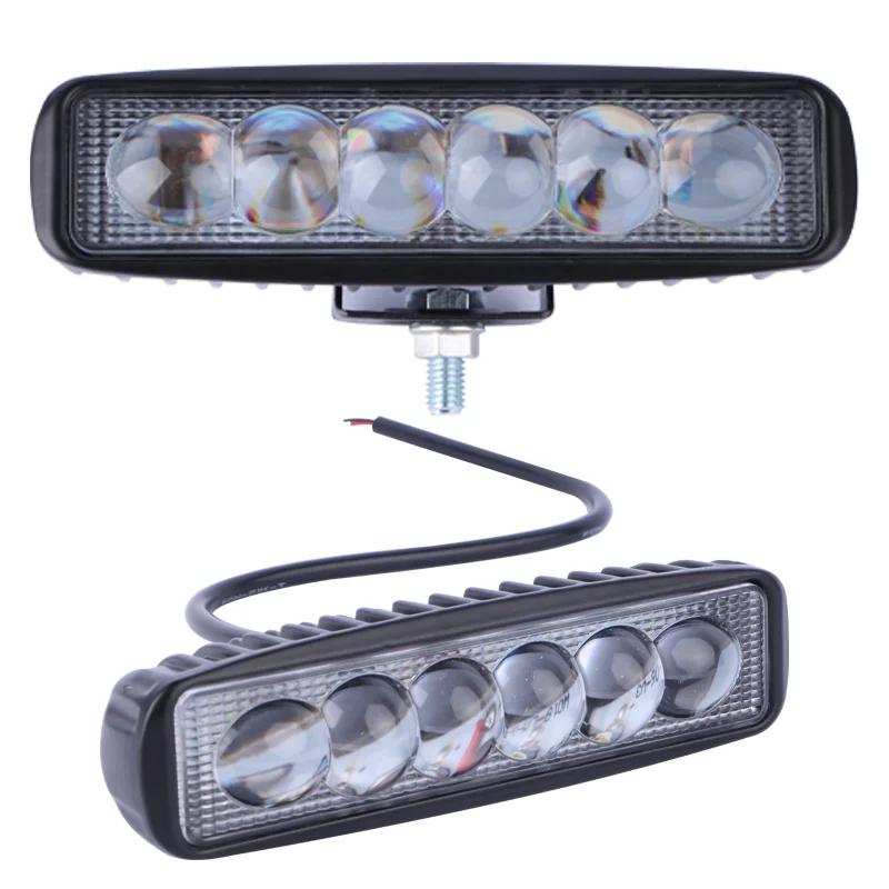 New single row 4 inch 6 lens LED strip light 12v white light for truck car off-road vehicle led light bar