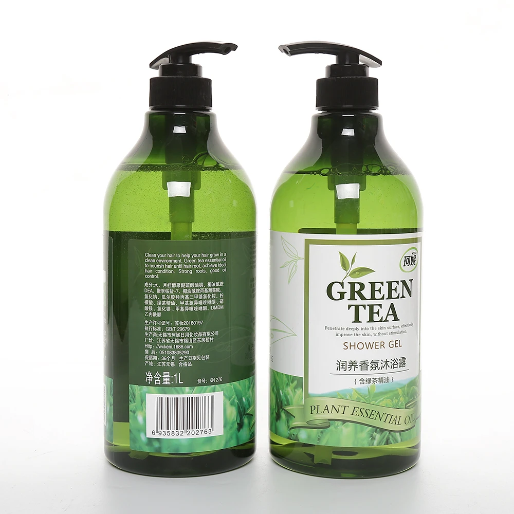 Фабрика Karting, 1 л лосьон для тела, Мягкий увлажняющий гель для душа с маслом зеленого чая