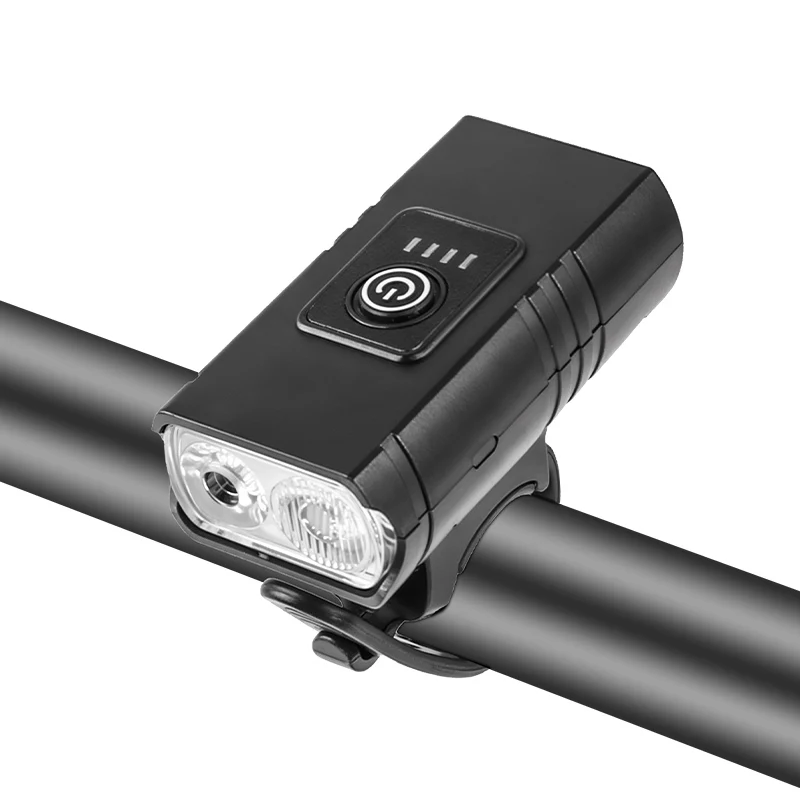 High Quality ABS Lightweight Bicycle Lights 2 Lights XPE Power Display Bike Lights Type-c Rechargeable Cycling Bicycle Lamp