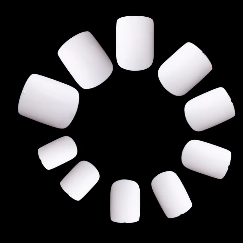 
False nails square shape full cover nail tips 600pcs for painting acrylic nail tips bag packing clear nature colors 