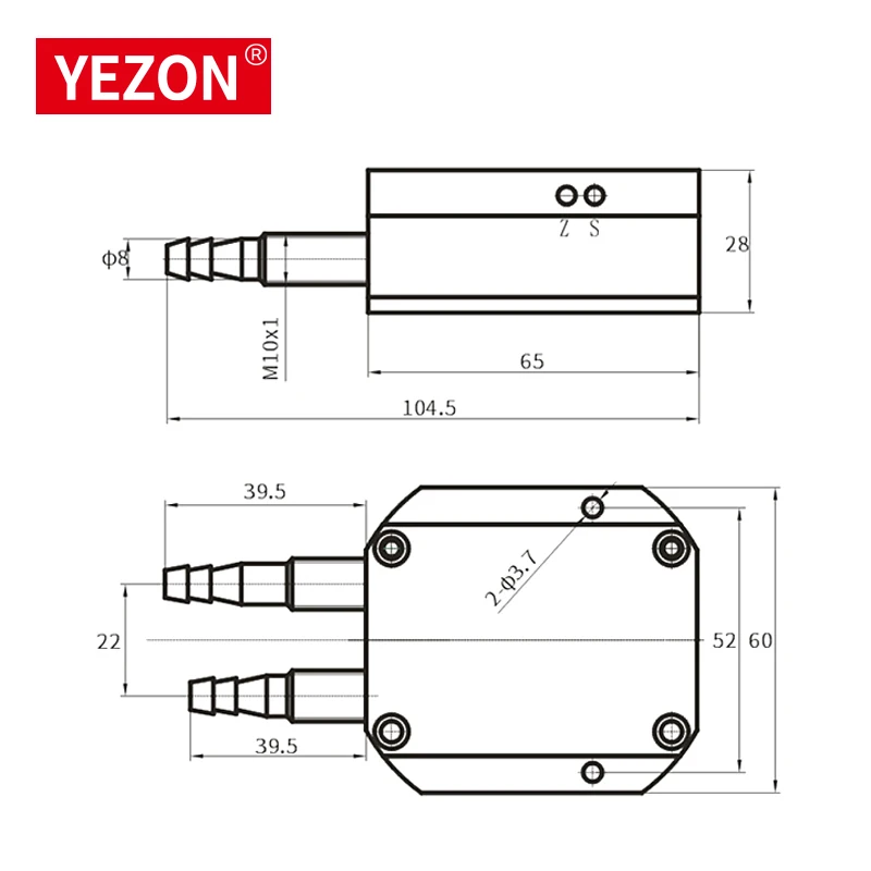 Low cost Wind pressure rs 485 420 gas negative pressure aluminum micro differential pressure sensor