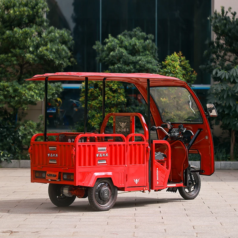 Factory high quality 1000W 60V auto rickshaw 3 wheel Tuktuk tricycle with strong power taxi electric tricycles for passengers