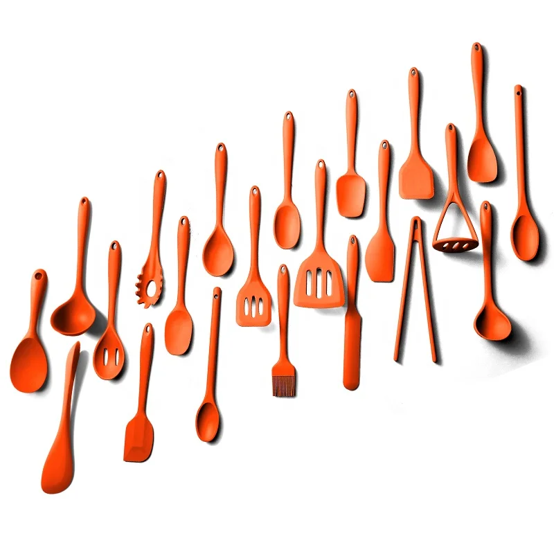 Kitchen Utensil Set Silicone Kitchen Accessories Set With Hook Soft Handle