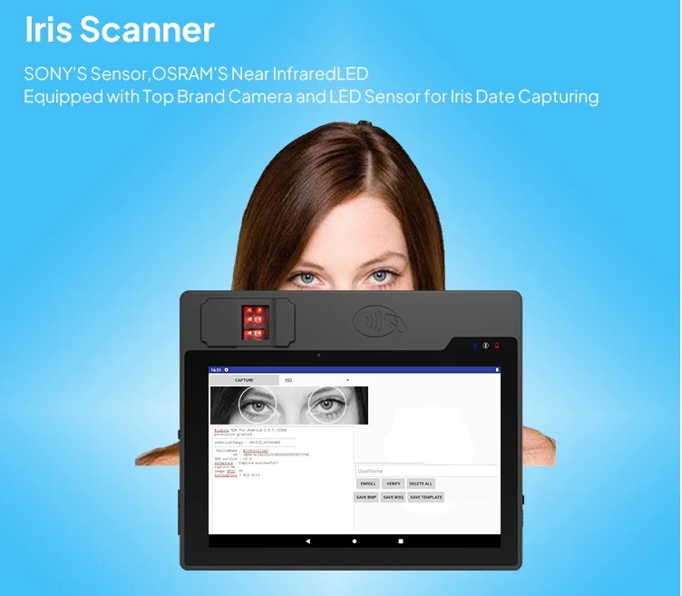 Versatile Mobile EKEMP Biometric Device with Motibiometric Scanner and Smart Card Reader for SIM Registration and Verification