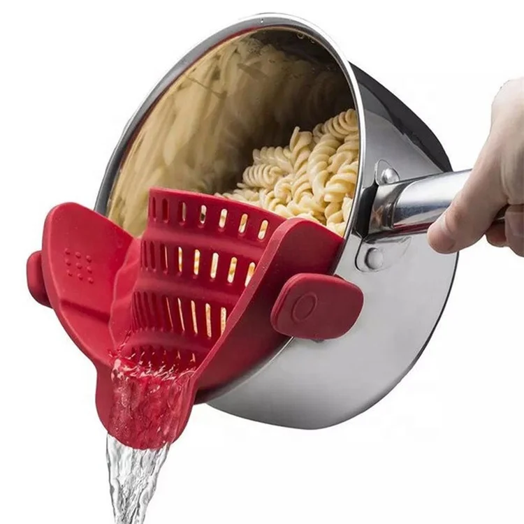durable Silicone food strainers clip on colander fits All Pots and Bowls