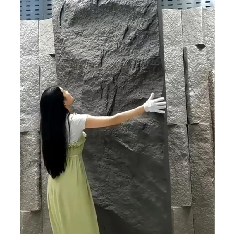 Hot Sale Beautiful Design Polyurethane Faux Rock Waterproof Background Exterior Decorative Wall Panels Pu Stone Wall Panels
