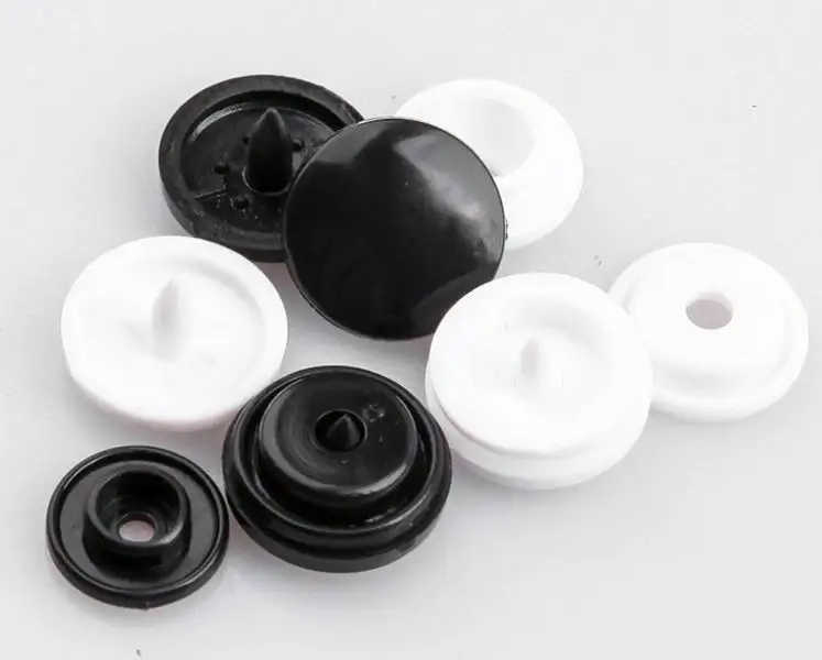 Sustainable POM Material Flatback Snap Plastic Buttons with Beads Decoration for Clothing and Garments Fancy Style