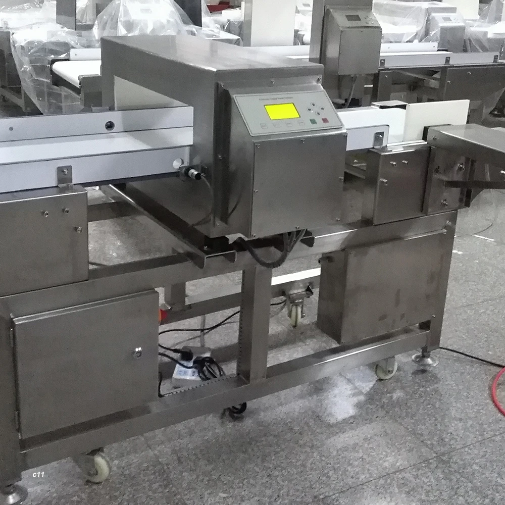 Stainless steel metaldetector conveyor belt type metal detector machine