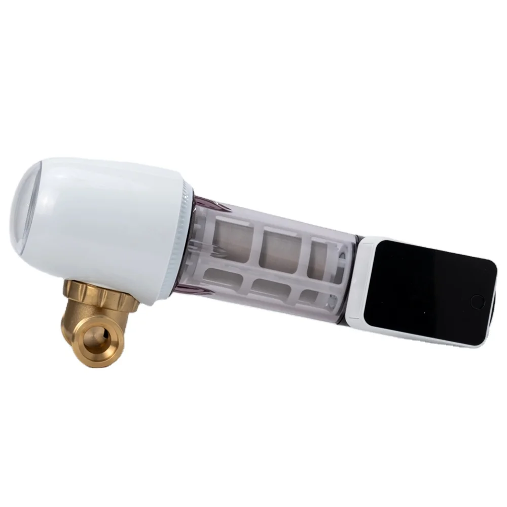 Spin down water sediment filter with SS316 mesh 40 micron auto controller universal installation 1 inch fitting adaptor