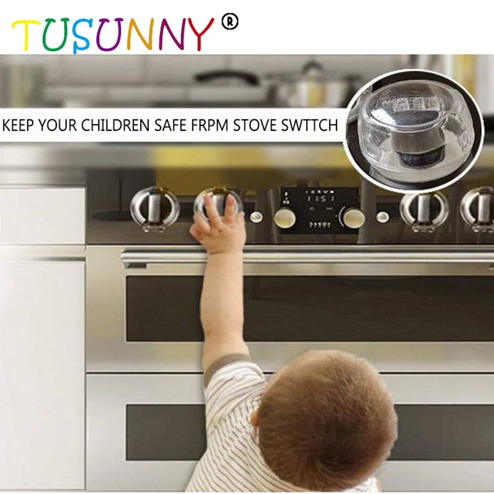 Universal Kitchen Stove Knob Covers Baby Safety Oven Gas Stove Knob Protection Locks for Child Proofing