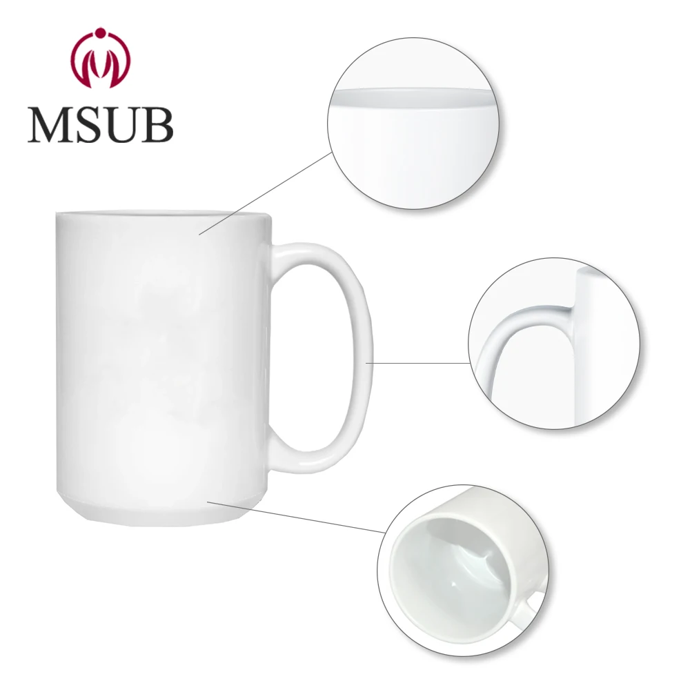 
2020 cheap factory direct sublimation mugs 15oz white bulk selling promotions 