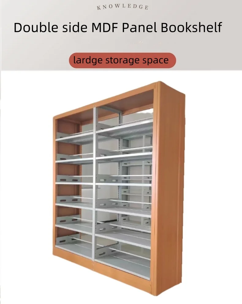 Modern Design steel Metal Book Shelves 5 Ladder Shelves Can Be Customized for School Library Home Office or Hospital Use