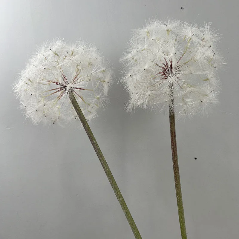 74/90cm Large Dandelion Flower for Home Decoration Flocking Plants Artificial Flower Wedding Centerpieces White Pink Dandelion
