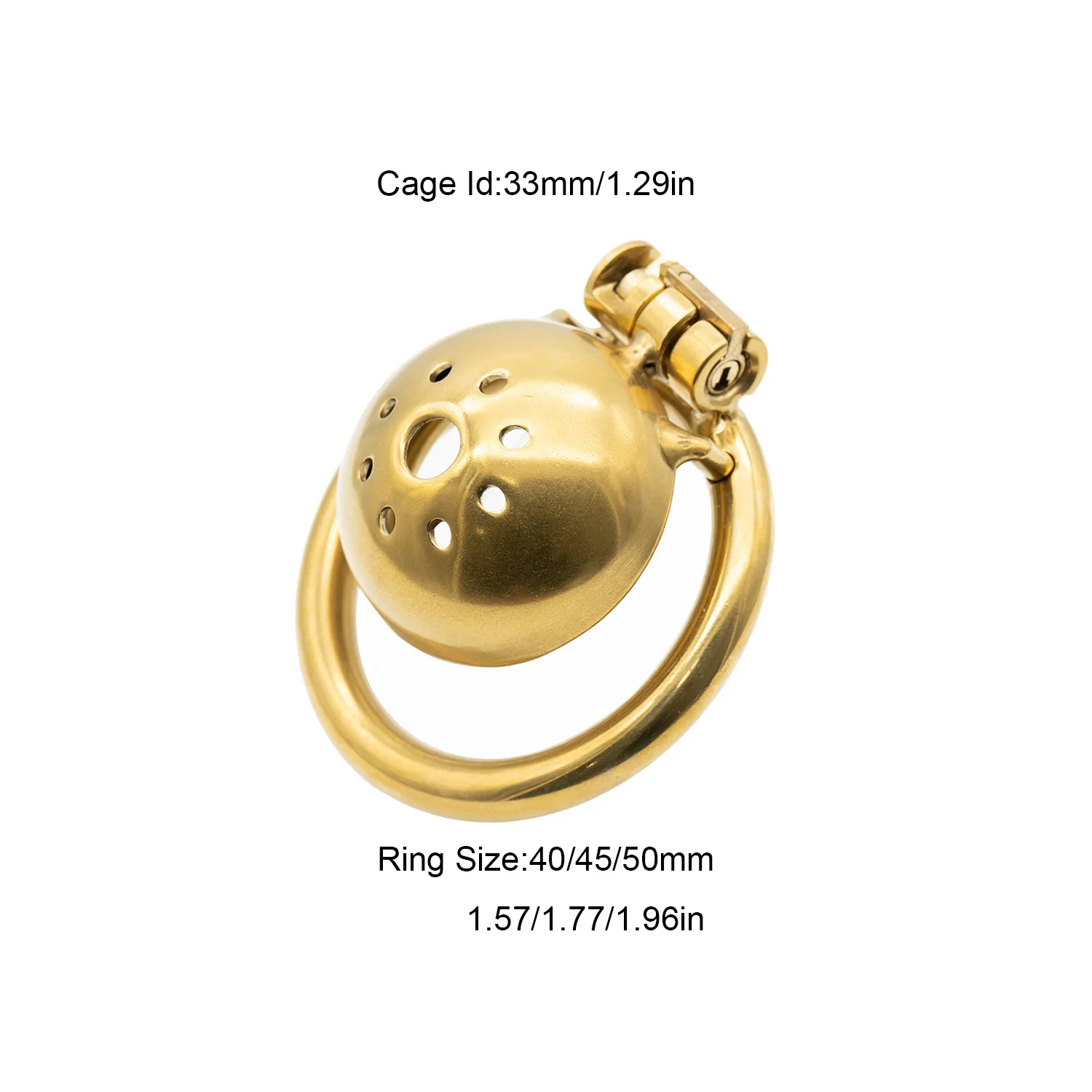 Stainless Steel Small Size Cock Cage Male Chastity Device Penis Lock Sex Tool  Desire Control Ring