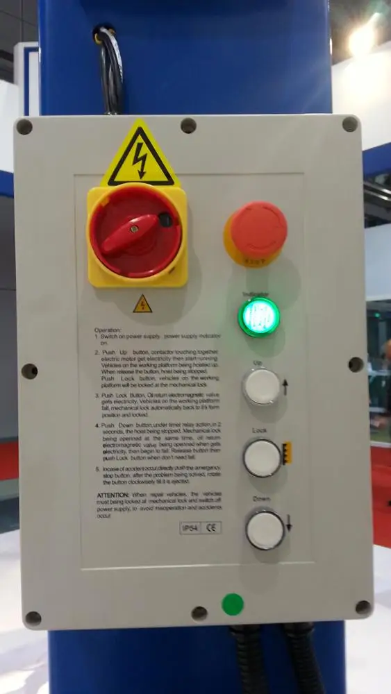 2 Pole Electric Lock 4Ton Home Garage Car Lift