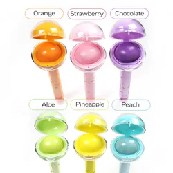 Lollipop Custom Lip Gloss Packaging Logo Collagen Kissing Fruit Essential Oil For key Chain Lip Gloss Lipstick Set