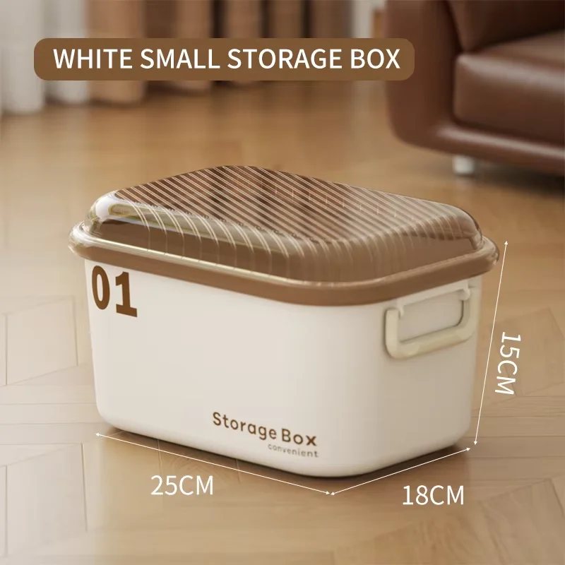 Miscellaneous Storage Box with Lid for Organizing Clothing Snacks Toys in Kitchen & Living Room Use As Basket Storage
