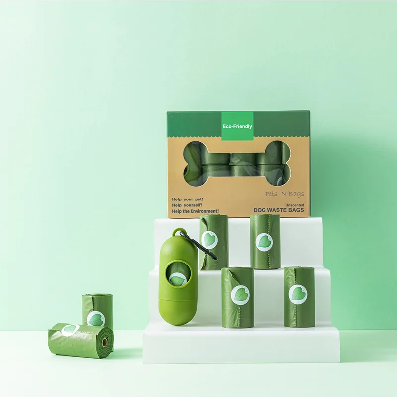 
Accept customization biodegradable HDPE + EPI wear-resisting thick pet poop bags for dogs and cats 