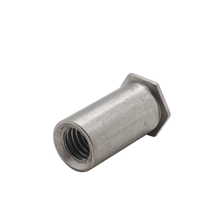 Threaded Steel Rivet Hexagonal Stud Nuts Blind Hole Pressure Fasteners Iron Fasteners with Plain Finish Carton Packed