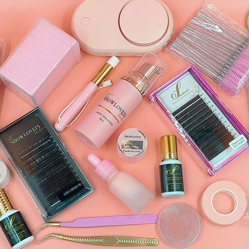 Customized Eyelash Extension Training Kits Professional Lash Extension Kits Set For Starter