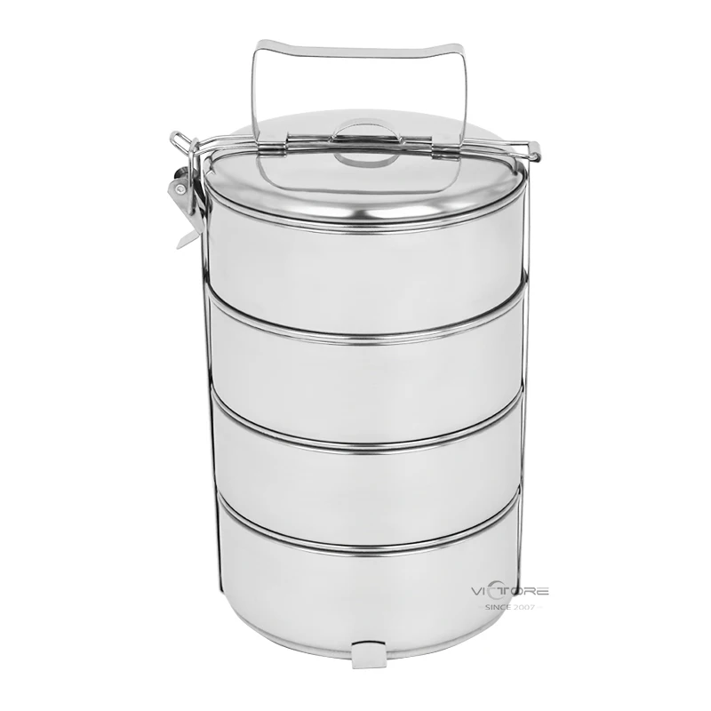 Large Capacity 3/4/5 Pcs Stainless Steel Durable Lunch Box Food Container Leakproof