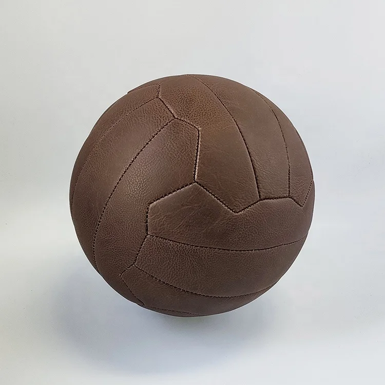 Cheap Price High Quality Machine sewn Retro Vintage Leather Soccer Ball
