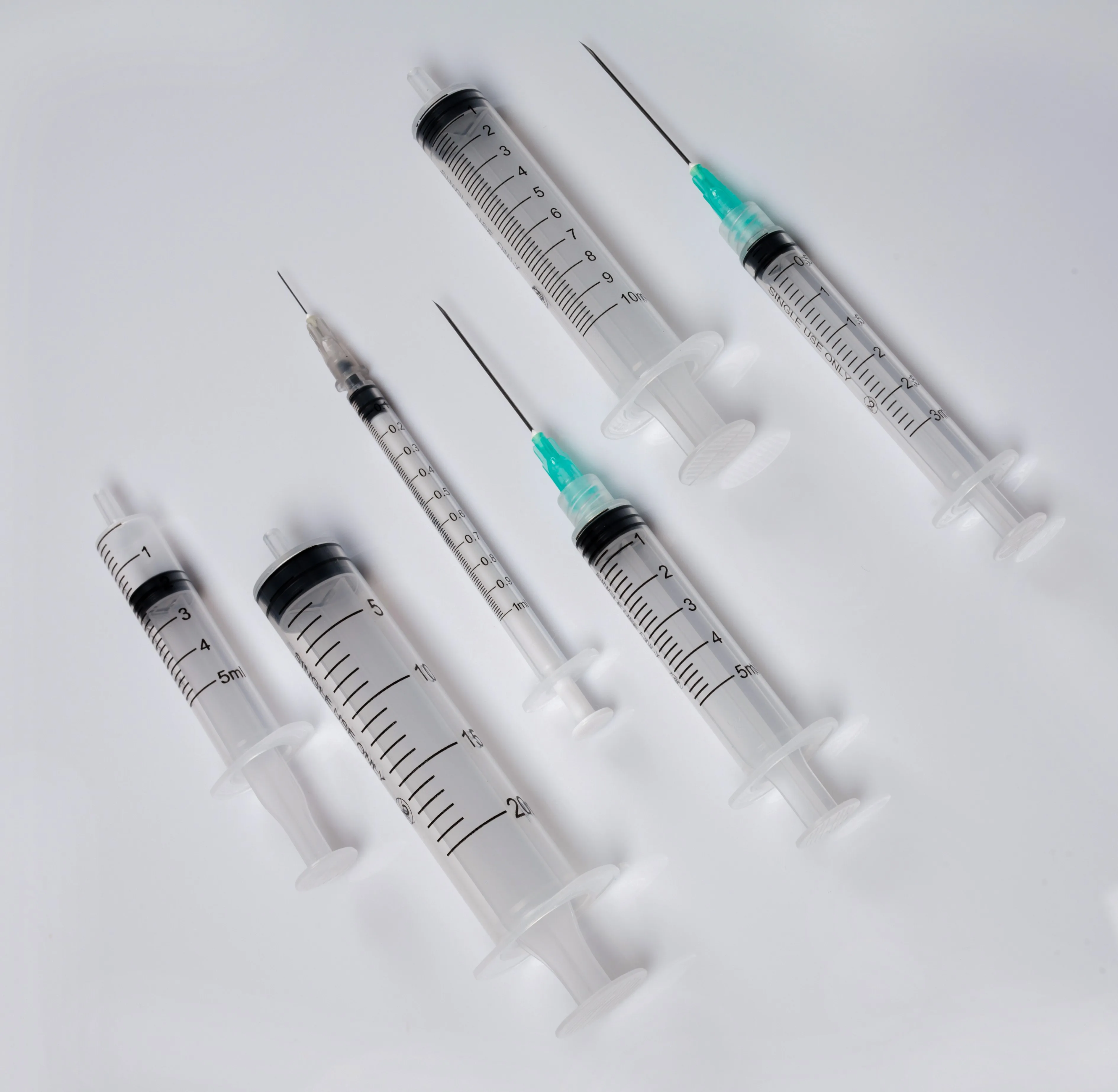 Custom Medical Disposable Plastic Luer Lock Syringe Hypodermic Injection Syringe with Needles